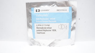 Covidien E7510-25 Valleylab REM Polyhesive Infant Return Electrode 6-30lbs (x)